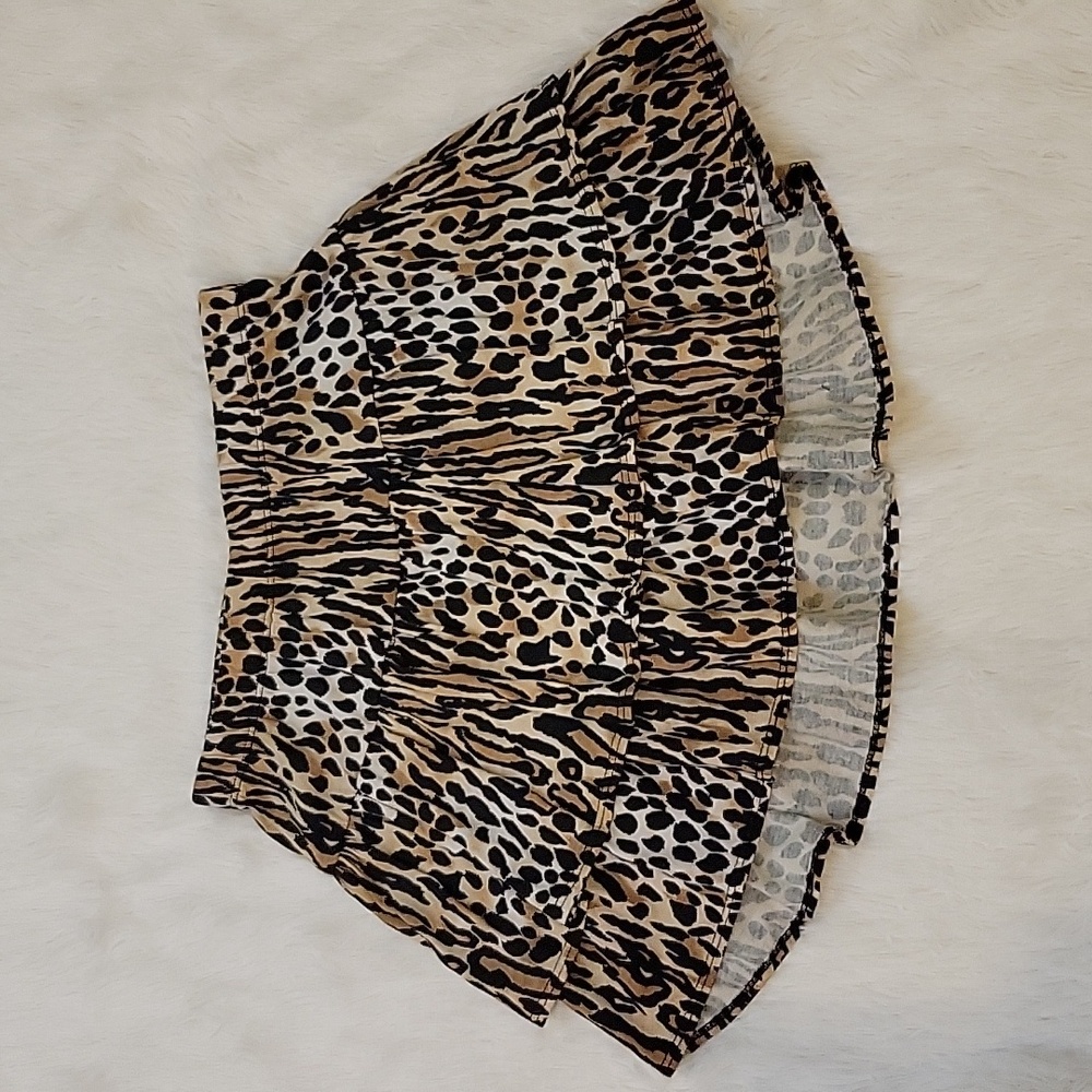 Gymboree Tiered Leopard Ruffle Skirt Girls Size 8